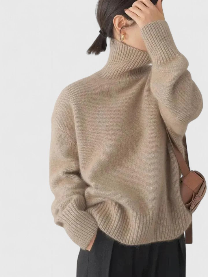 Freya | Women's Oversized Ribbed Turtleneck Sweater