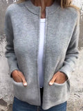 Solveig | Women's Ribbed Knit Zip Up Cardigan