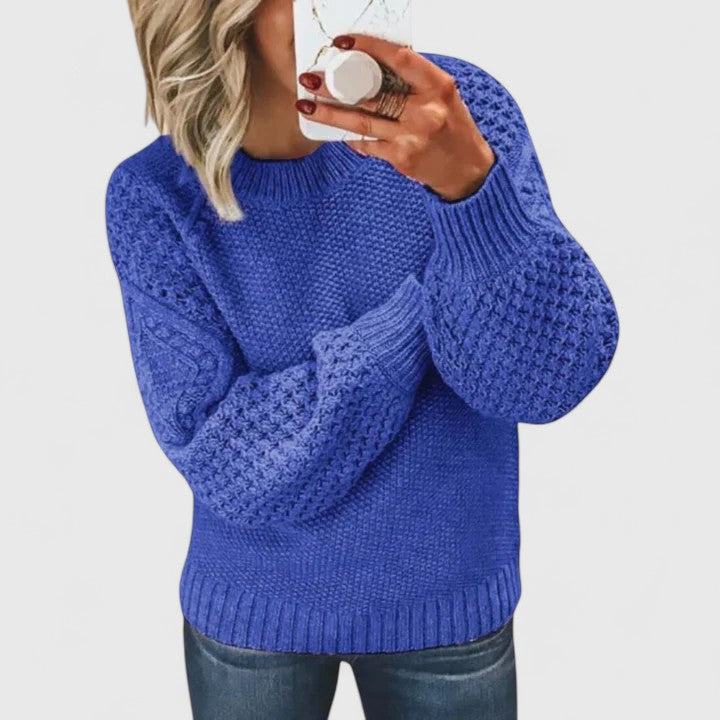 Poppy | Women's Textured Puff Sleeve Knit Sweater