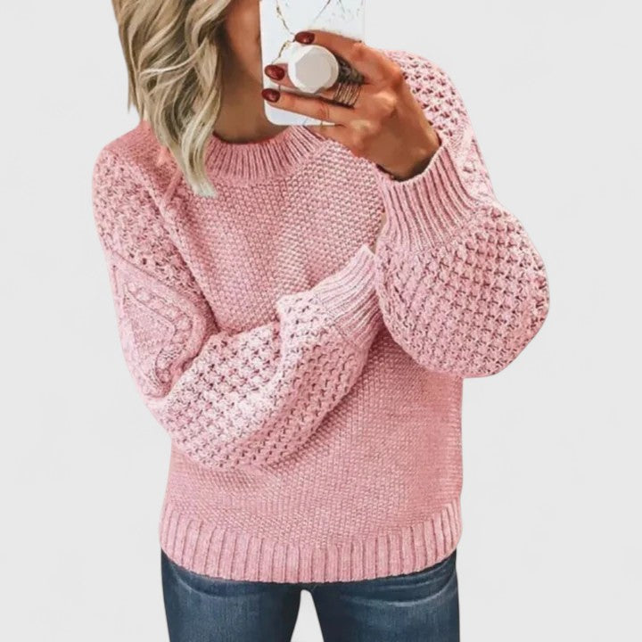 Poppy | Women's Textured Puff Sleeve Knit Sweater
