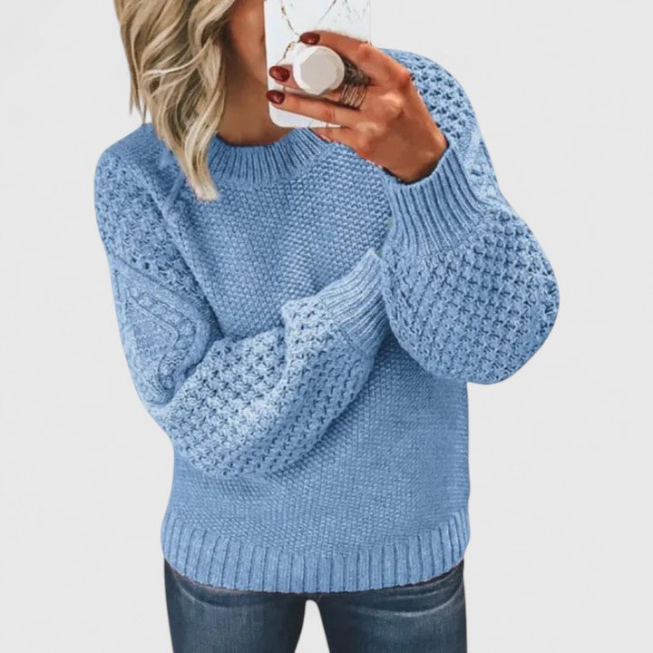 Poppy | Women's Textured Puff Sleeve Knit Sweater