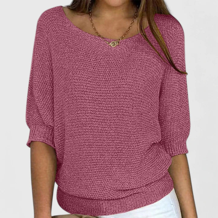 Marigold | Women's Off-Shoulder Batwing Knit Top