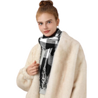 Lucy | Women’s Block Check Scarf with Fringe