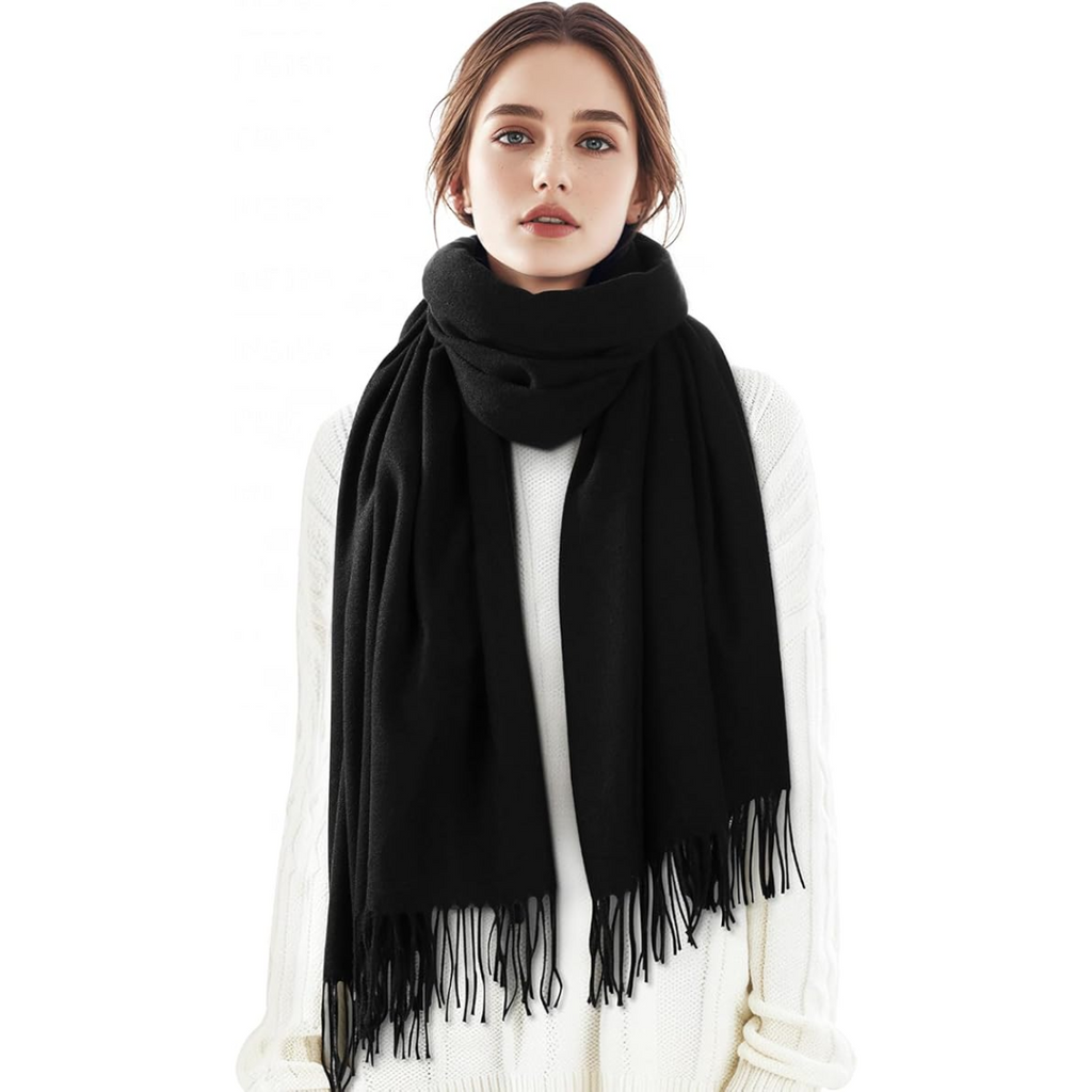 Lucy | Women’s Block Check Scarf with Fringe
