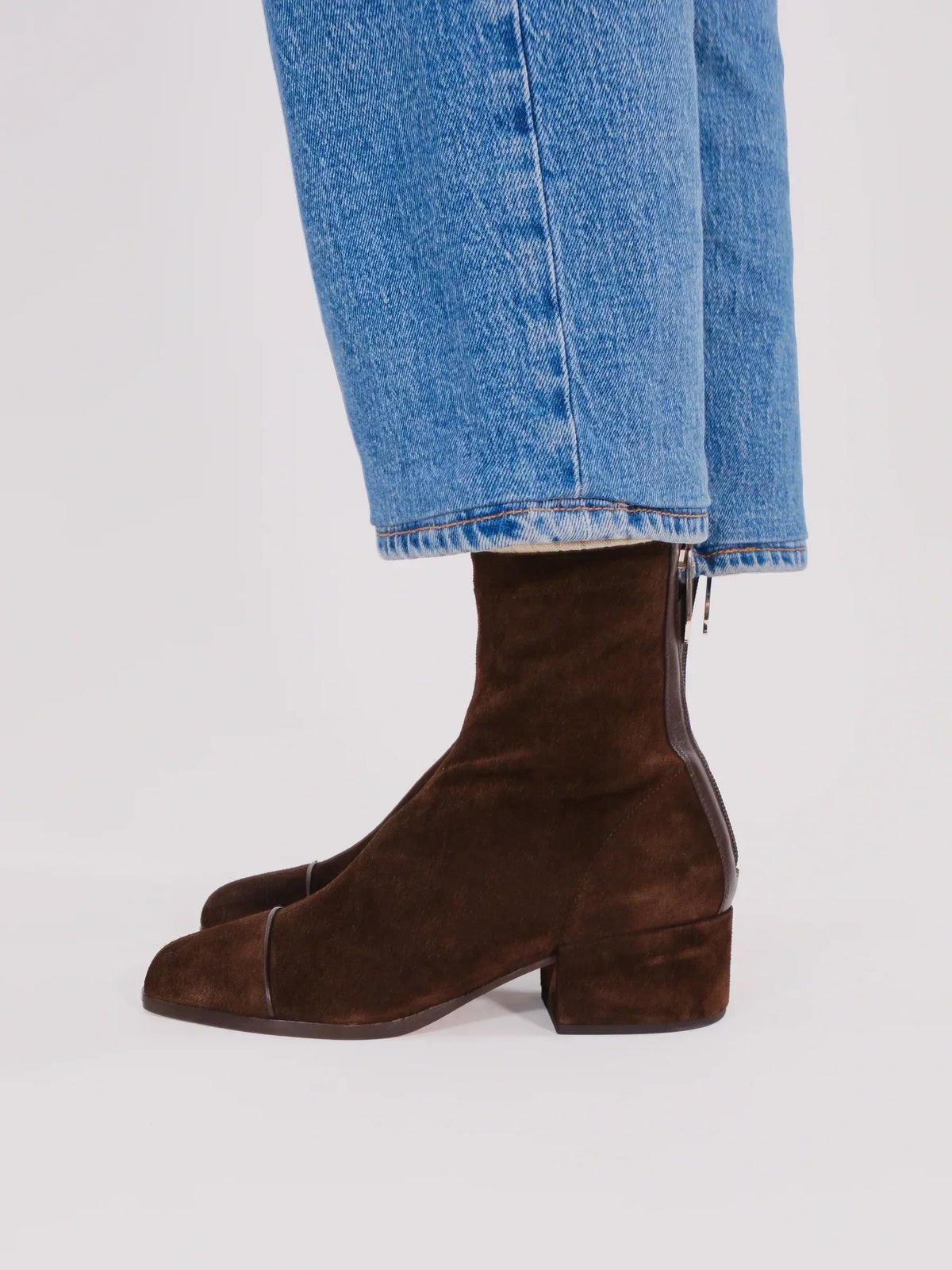 Beatrice | Women's Ankle Boots Featuring a Block Heel in Suede