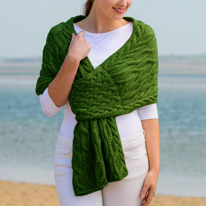 Blair | Women’s Cable Knit Shawl Wrap Scarf