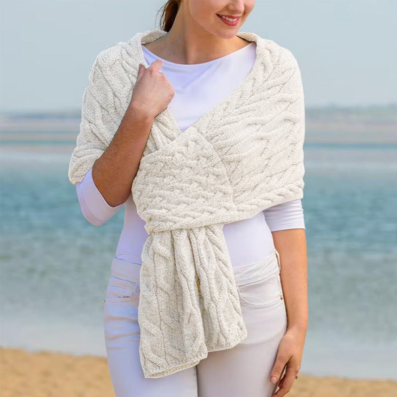 Blair | Women’s Cable Knit Shawl Wrap Scarf
