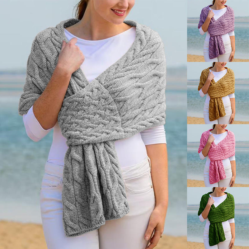 Blair | Women’s Cable Knit Shawl Wrap Scarf
