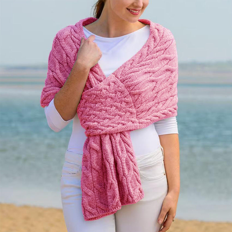 Blair | Women’s Cable Knit Shawl Wrap Scarf