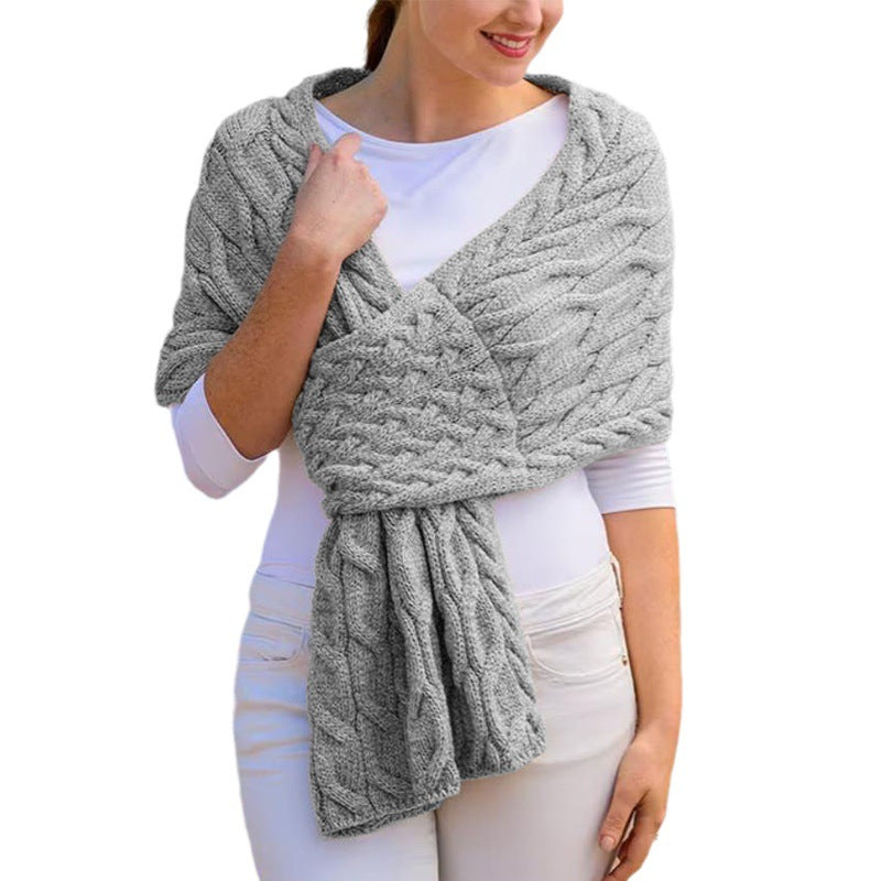 Blair | Women’s Cable Knit Shawl Wrap Scarf