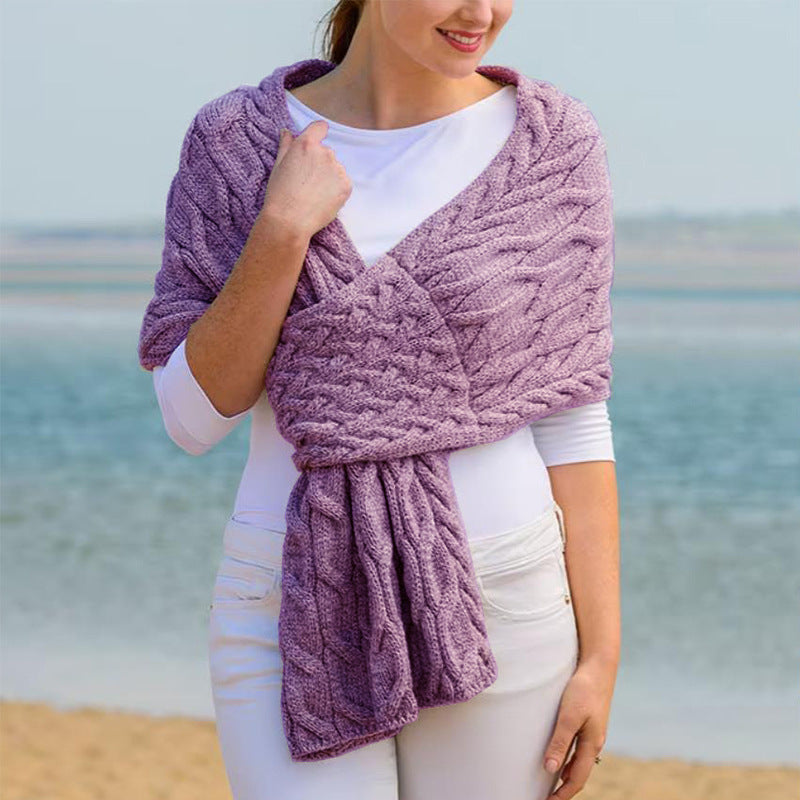 Blair | Women’s Cable Knit Shawl Wrap Scarf