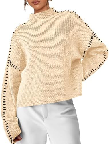 Isadora | Women's Cropped Mock Neck Ribbed Sweater