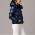 Beatrix | Women's Cropped Puffer Jacket with Hood and High Neck