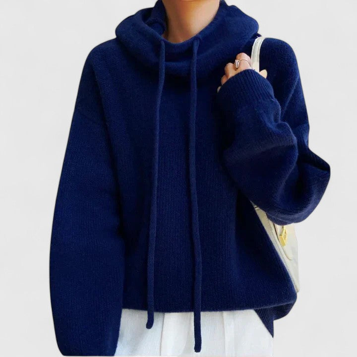Georgia | Women's Drawstring Cowl Neck Pullover Sweater