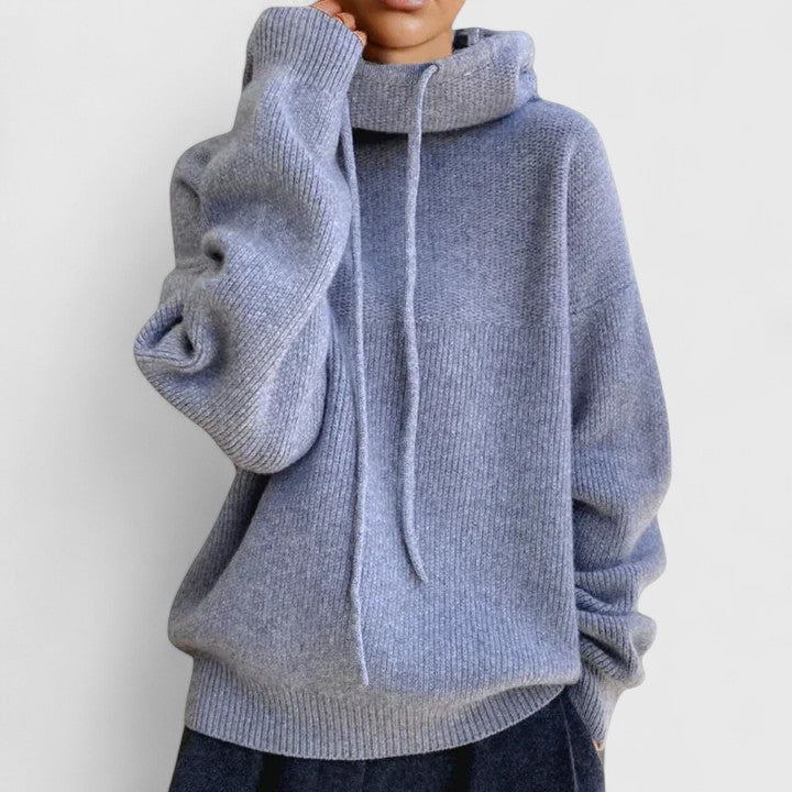 Georgia | Women's Drawstring Cowl Neck Pullover Sweater