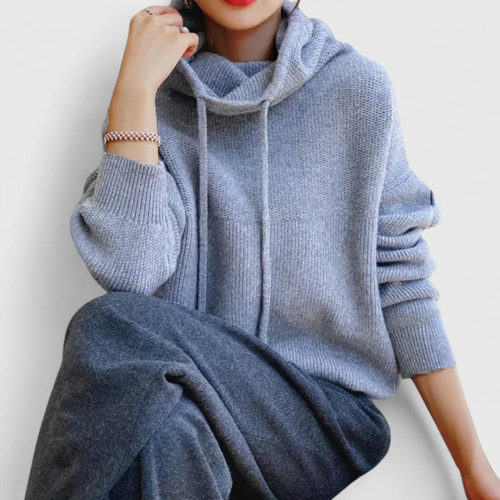 Georgia | Women's Drawstring Cowl Neck Pullover Sweater
