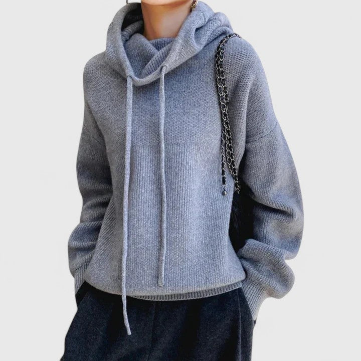 Georgia | Women's Drawstring Cowl Neck Pullover Sweater