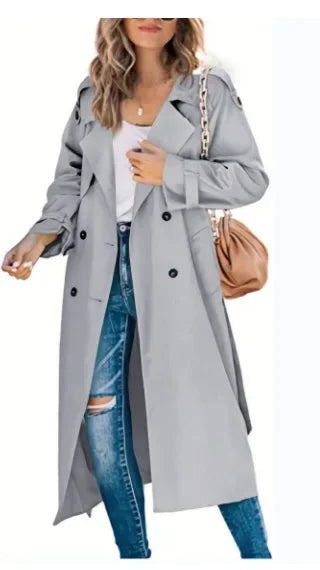 Lavinia | Women’s Double Breasted Long Trench Coat