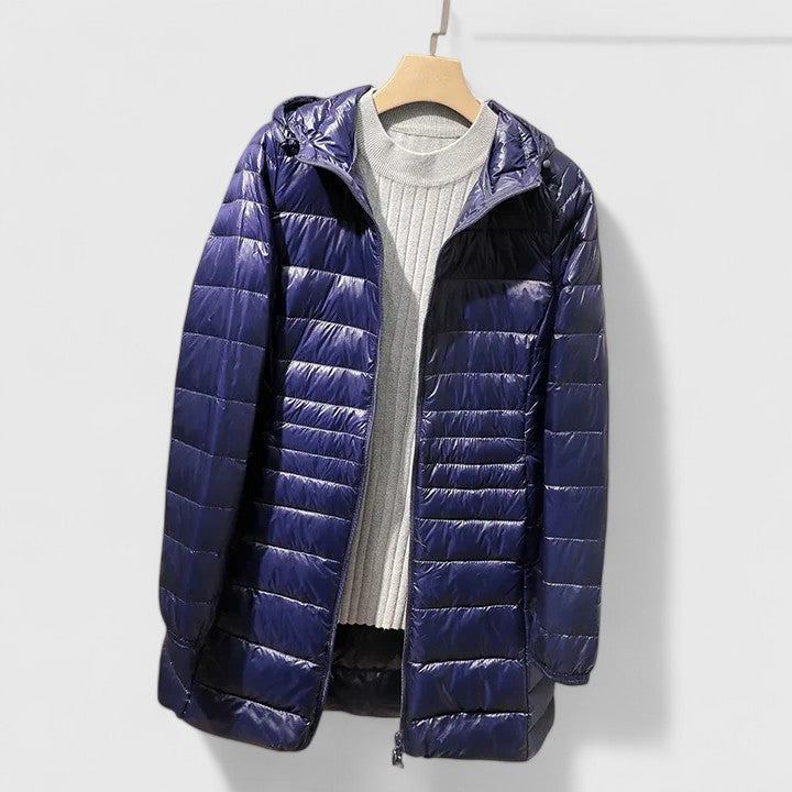 Colette | Women's Long Lightweight Hooded Puffer Jacket