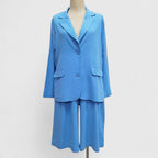 Linen Blazer Bermuda Short Two Piece Suit Set