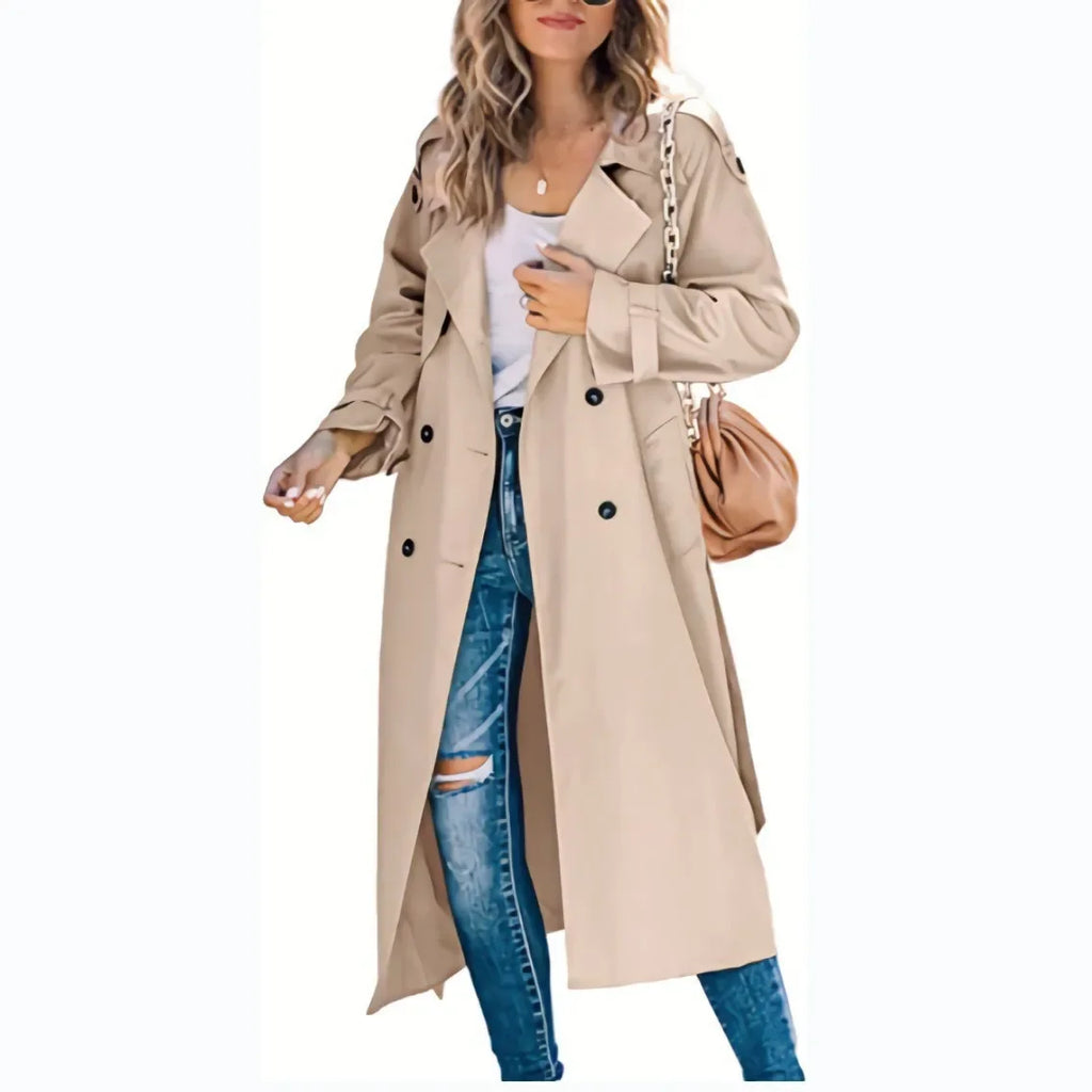 Lavinia | Women’s Double Breasted Long Trench Coat