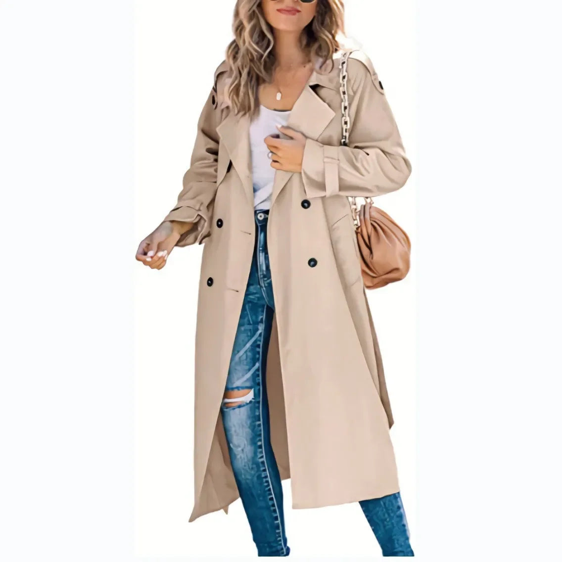 Lavinia | Women’s Double Breasted Long Trench Coat