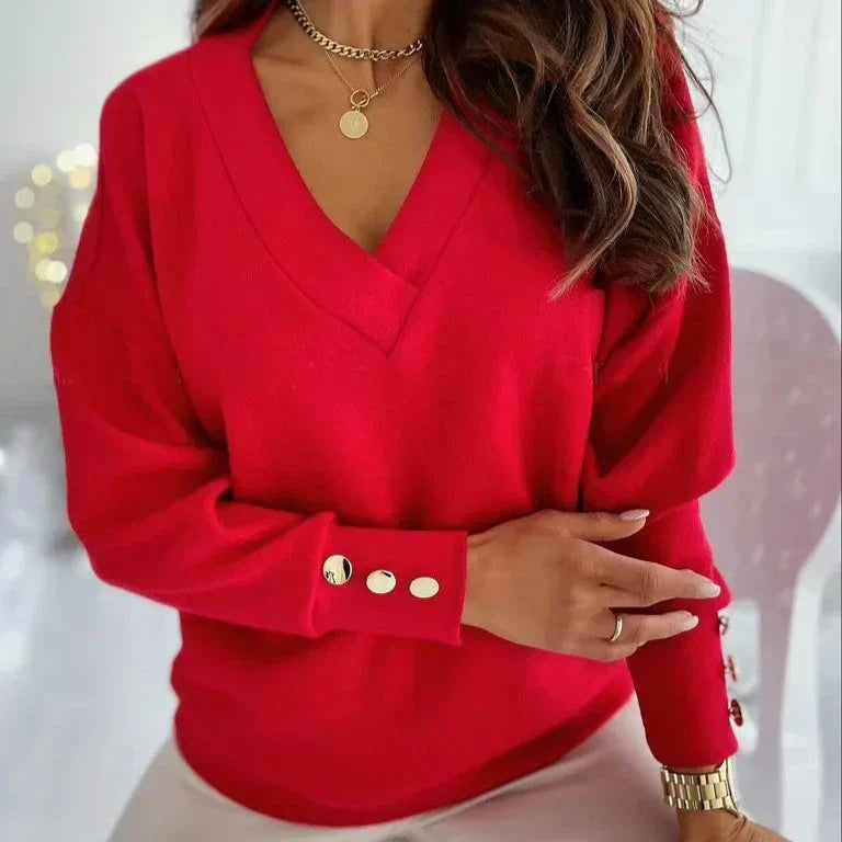 Cordelia | Women’s Deep V Neck Oversized Sweater