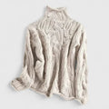 Odalys | Women's Openwork Cable Knit Turtleneck Sweater