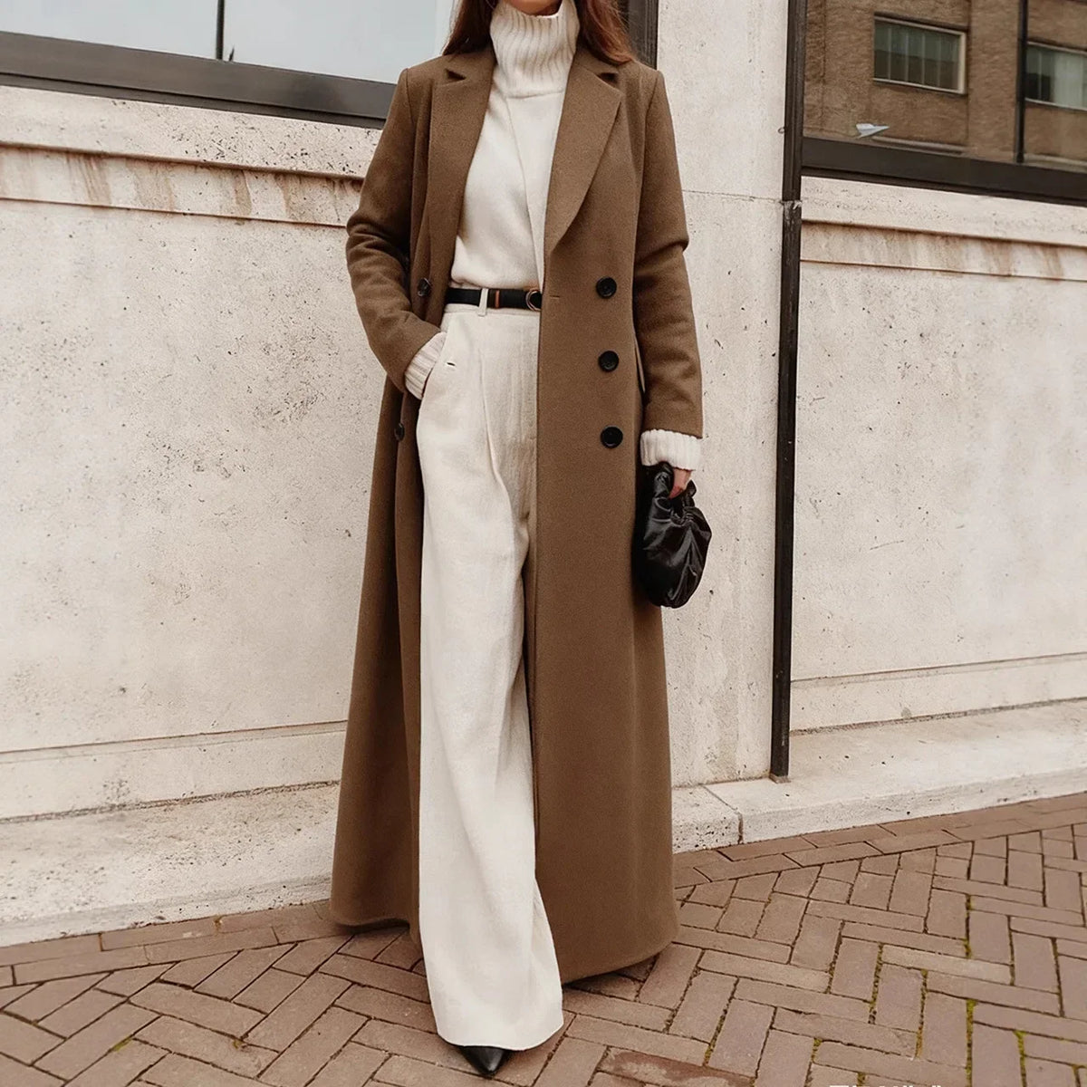Isadora | Women’s Long Double Breasted Maxi Coat
