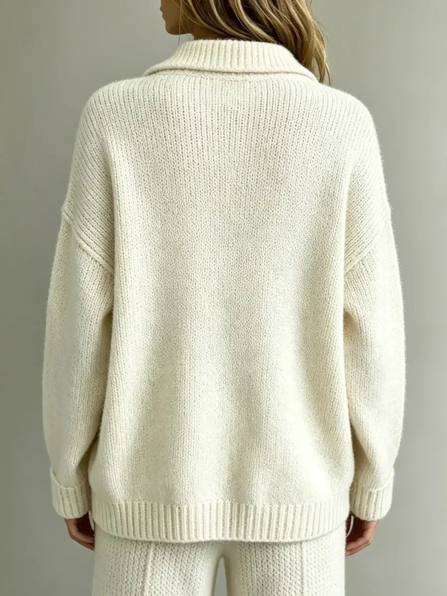 Linnea | Women’s Polo Collared Oversized Knit Sweater