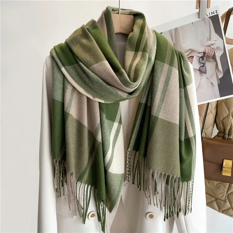 Corinne | Women’s Oversized Plaid Wrap Scarf