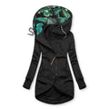 Cosima | Women's Hooded Zip-Front Jacket with Printed Contrast Lining