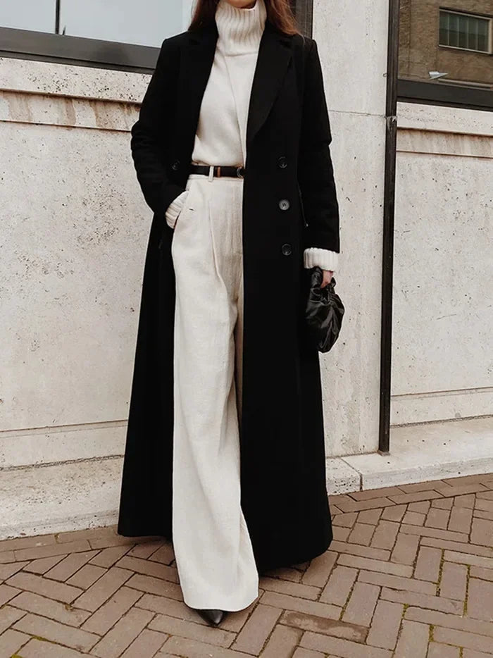 Isadora | Women’s Long Double Breasted Maxi Coat