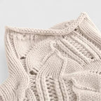 Odalys | Women's Openwork Cable Knit Turtleneck Sweater