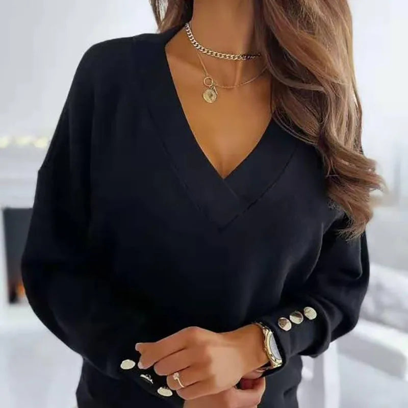 Cordelia | Women’s Deep V Neck Oversized Sweater