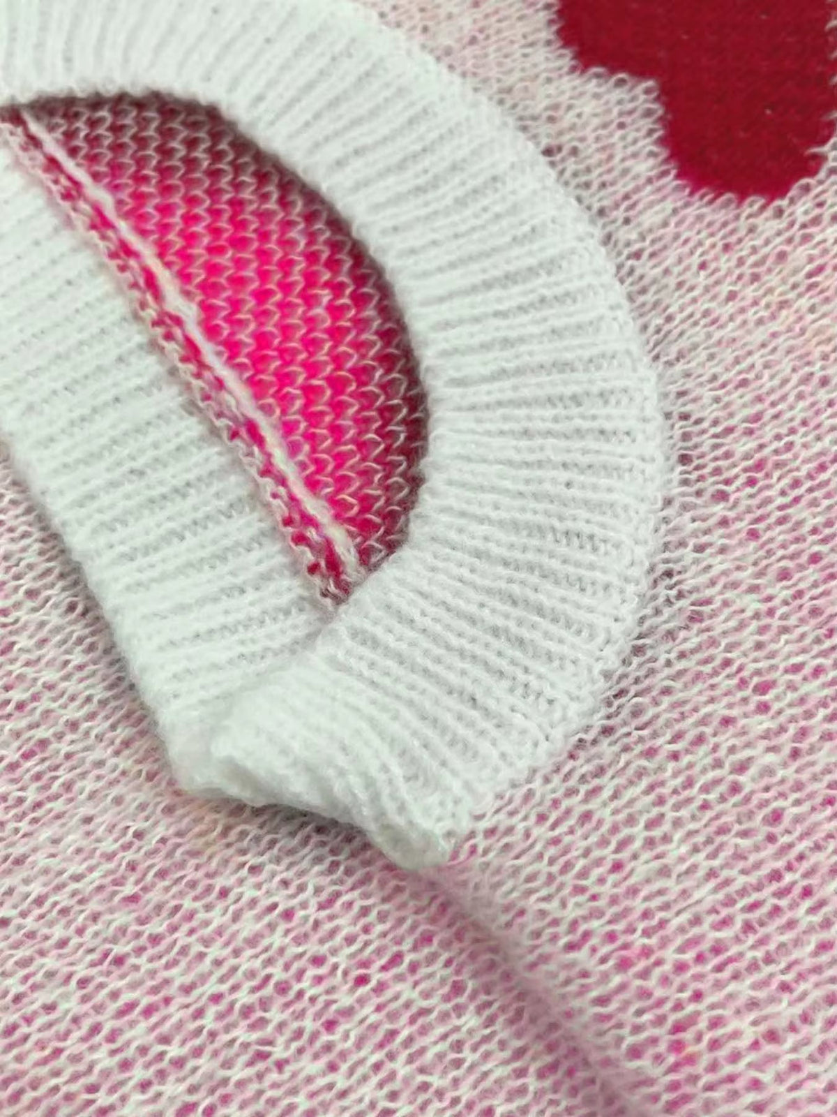 Colette | Women's Heart Print Crew Neck Sweater