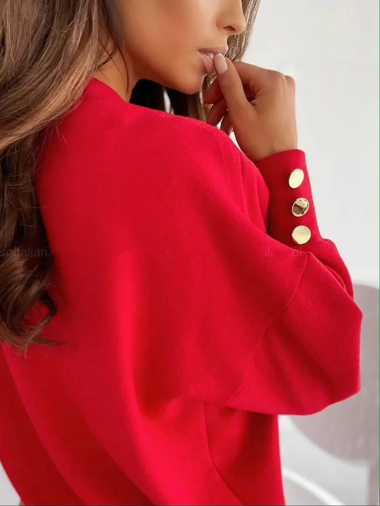 Cordelia | Women’s Deep V Neck Oversized Sweater