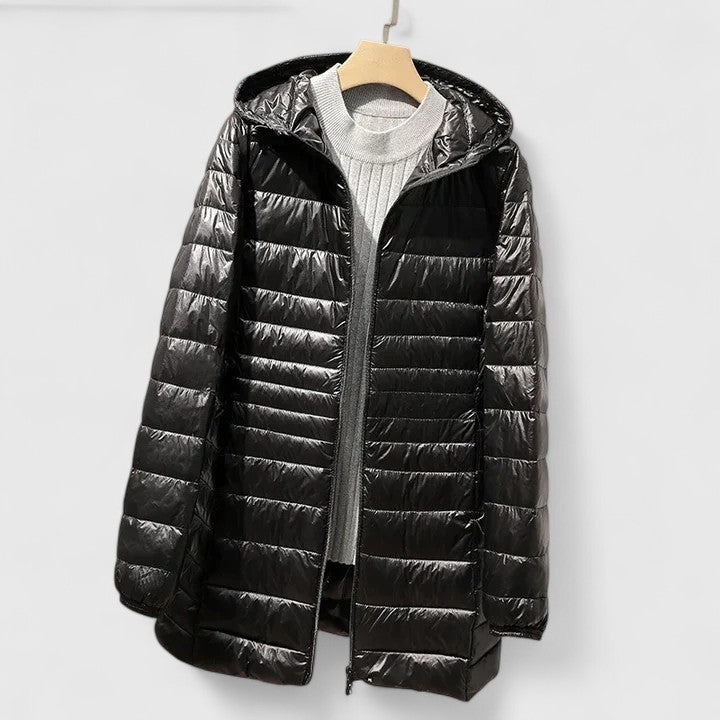 Colette | Women's Long Lightweight Hooded Puffer Jacket