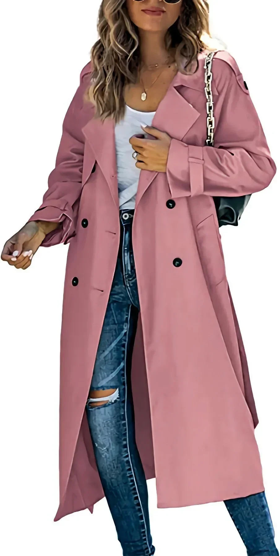 Lavinia | Women’s Double Breasted Long Trench Coat