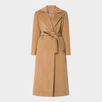 Rosalind | Women's Long Belted Wrap Coat with Notch Lapels