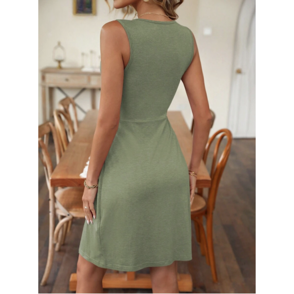 Twisted Comfort Midi Summer Dress