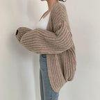 Perpetua | Women's Chunky Knit Cardigan with Oversized Balloon Sleeves