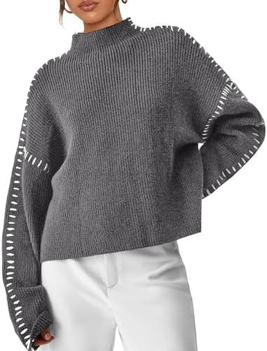 Isadora | Women's Cropped Mock Neck Ribbed Sweater