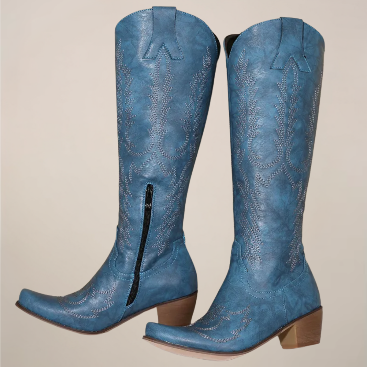 Josie | Women's Embroidered Cowboy Boots in Knee High Cut