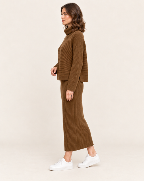 Ashlyn | Women’s Turtleneck Sweater and Skirt Set