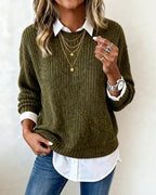 Hayden | Women’s Collared Crew Neck Sweater