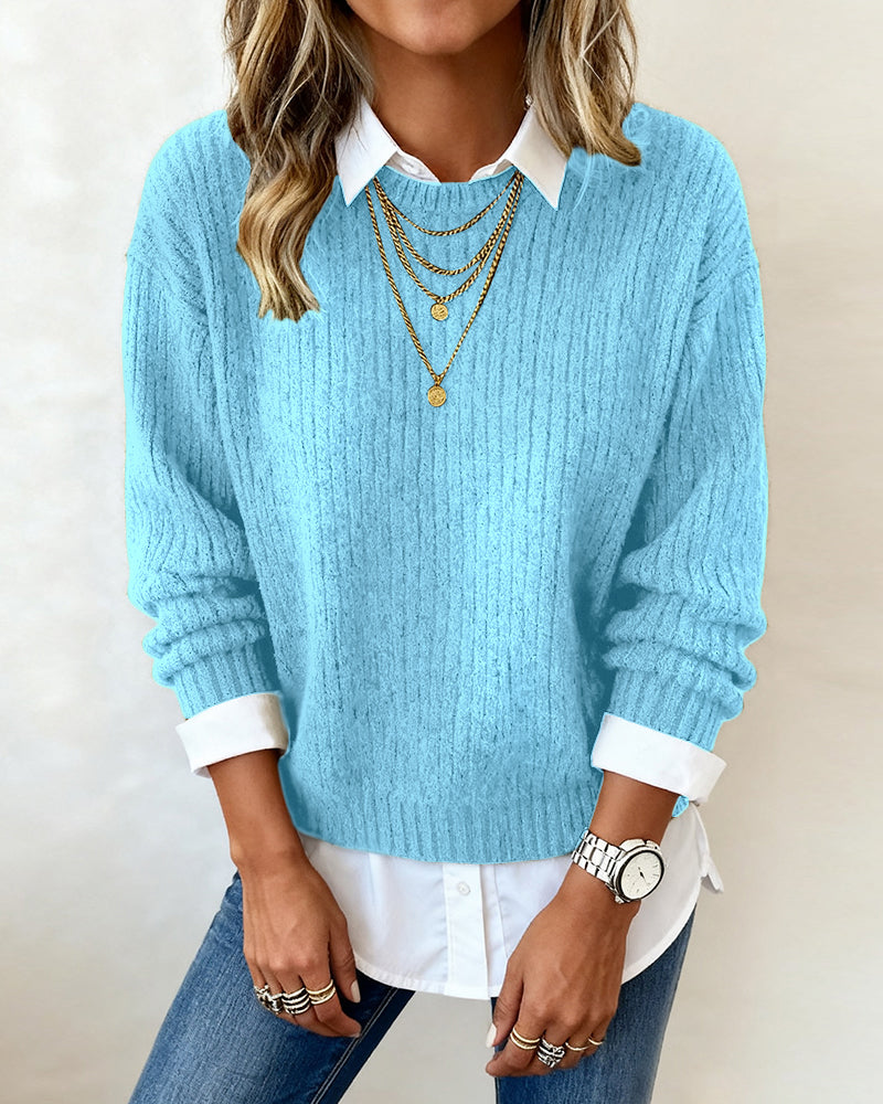 Hayden | Women’s Collared Crew Neck Sweater