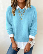 Hayden | Women’s Collared Crew Neck Sweater