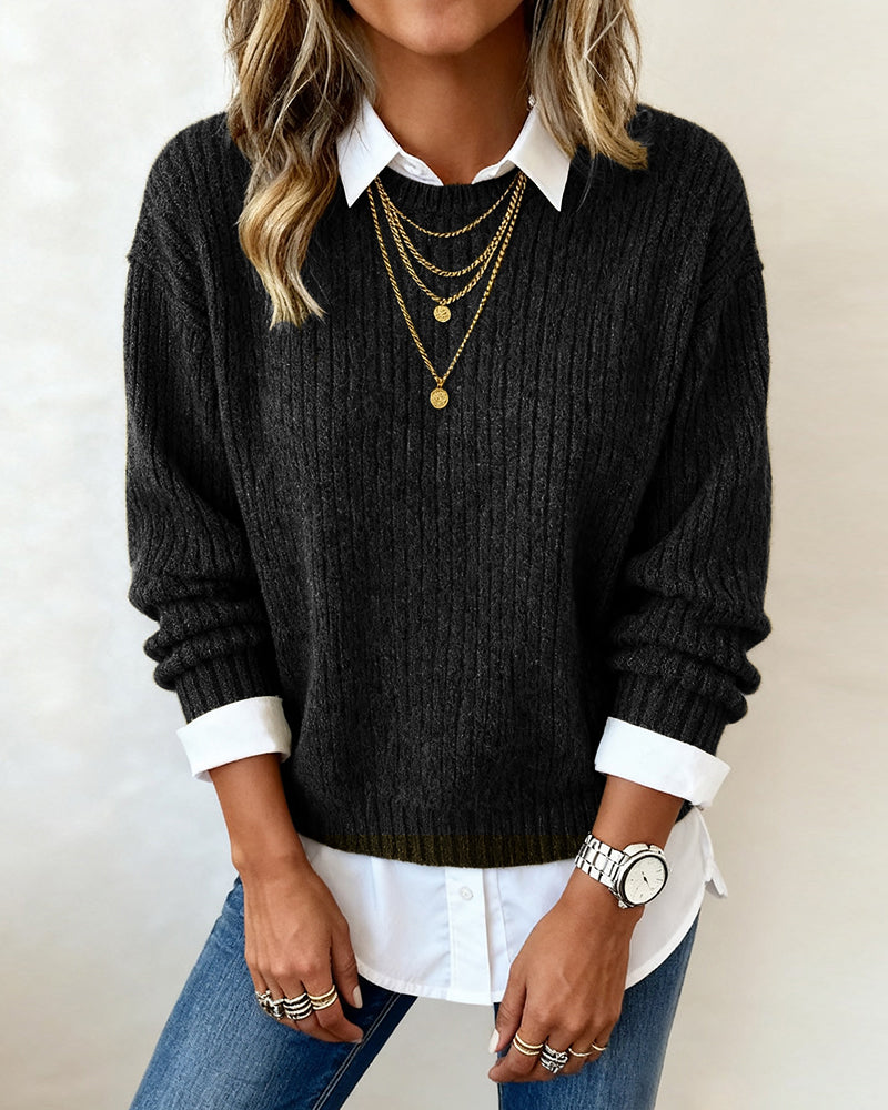 Hayden | Women’s Collared Crew Neck Sweater