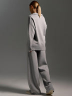 Teagan | Women’s Collared Sweater and Wide Leg Pants Set
